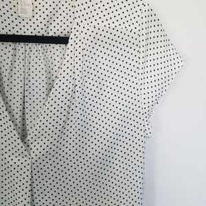 H&M silky work blouse v neck